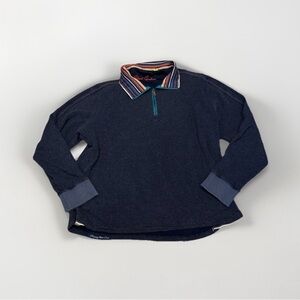 Robert Graham Navy Quarter Zip Knit Pullover Men’s L
